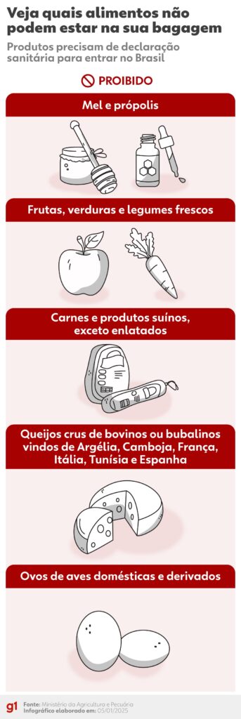 Vai trazer comida do exterior? Veja quando e como pedir autorização após mudança de regra