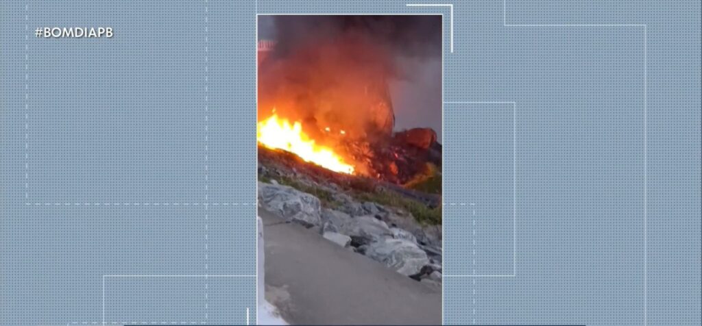 Incêndio atinge estrutura do Açude Epitácio Pessoa, no Agreste da Para