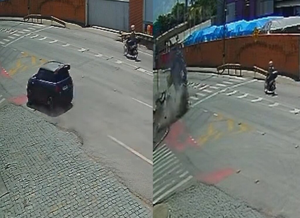 Motorista morre ao bater carro em alta velocidade em muro próximo a lombada eletrônica em SC; VÍDEO
