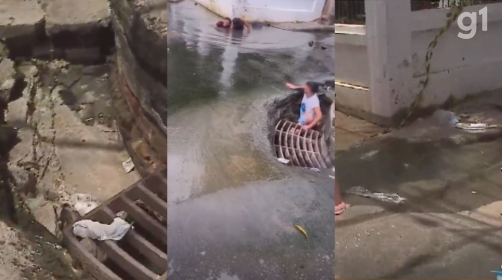 Esgoto transborda próximo à Fonte das Pedras, no Centro Histórico de São Luís