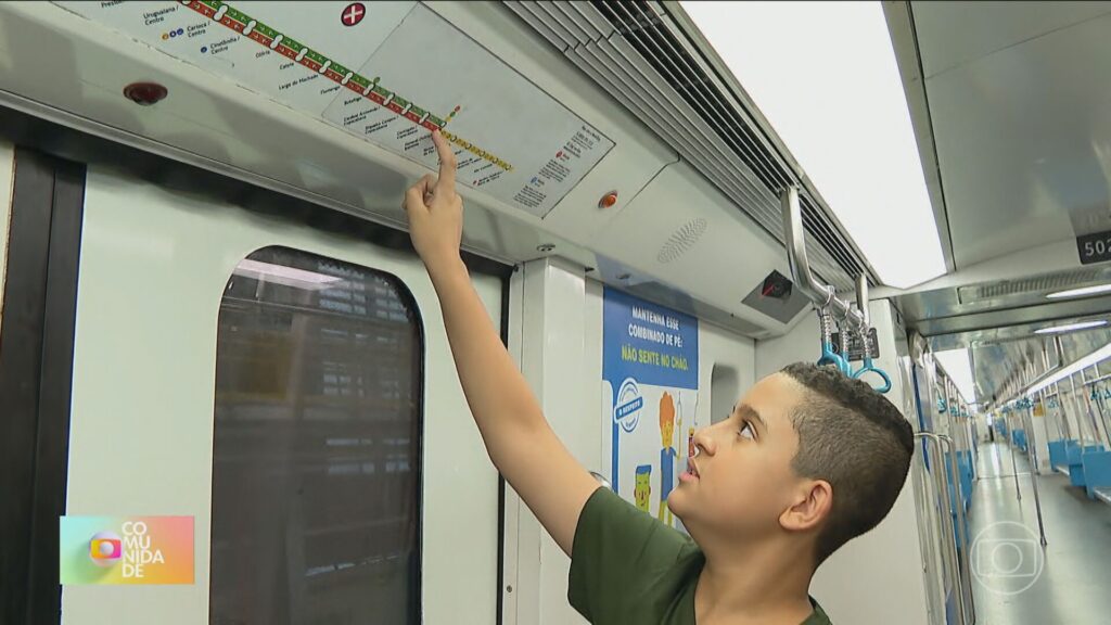 Paixão sobre trilhos: estudante autista realiza sonho ao conhecer funcionamento do metrô do Rio