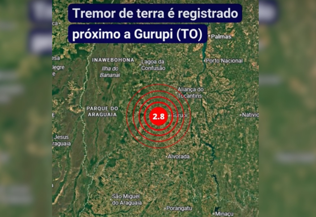 Tocantins registrou 28 tremores de terra nos últimos 10 anos