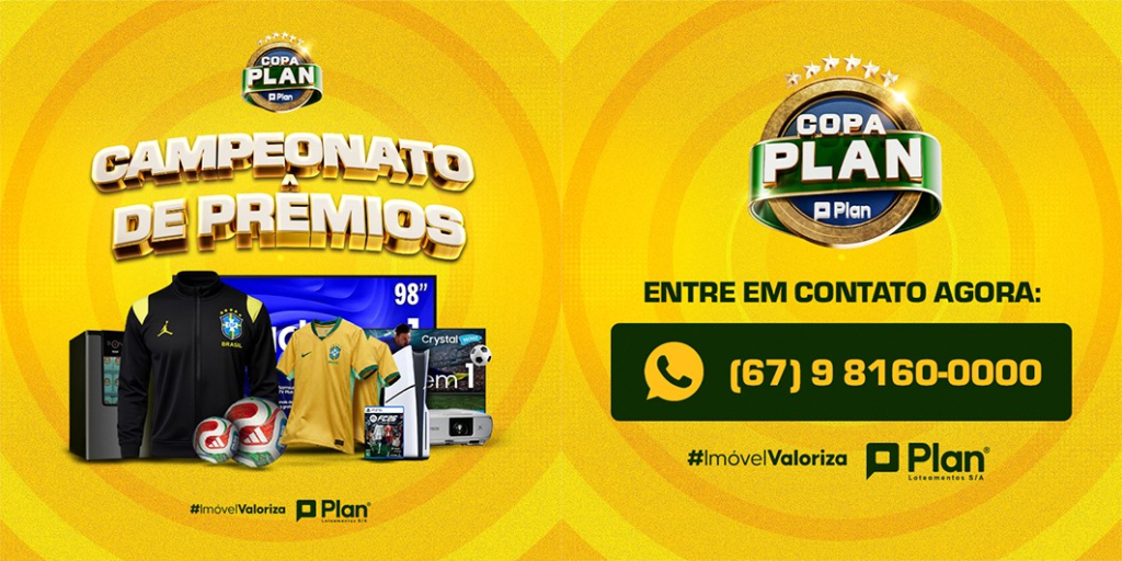 Campanha une investimento em terrenos, rentabilização patrimonial e prêmios