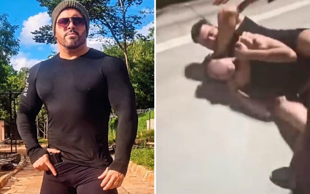 Lutador que espancou adolescente até desmaiar tinha postado vídeo com arma de pressão em parque de Goiânia
