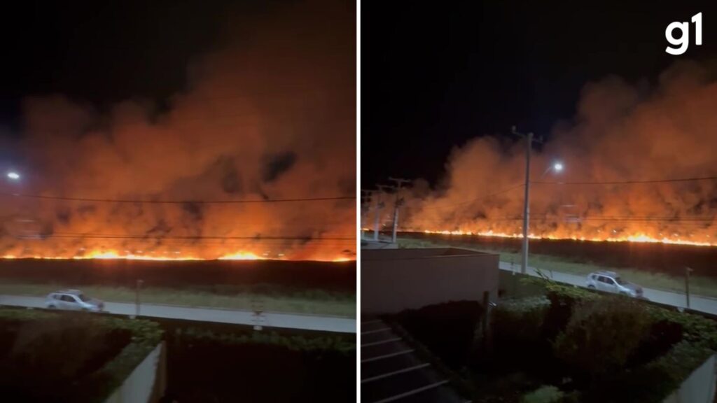 VÍDEO: Incêndio de grandes proporções atinge Litoral Norte do RS