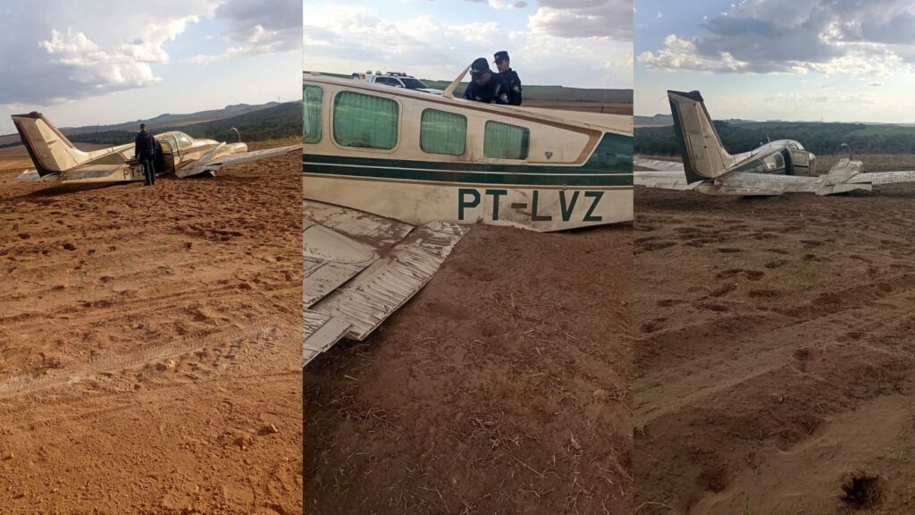 VÍDEO: avião faz pouso forçado em fazenda às margens da BR-364 em MT