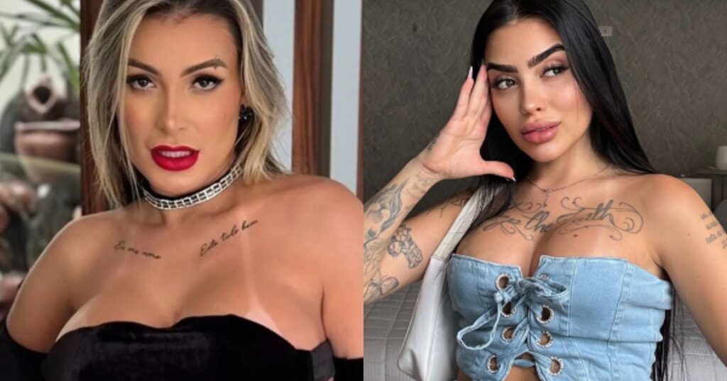 Andressa Urach e Mirella protagonizam briga física durante evento no Rancho do Maia