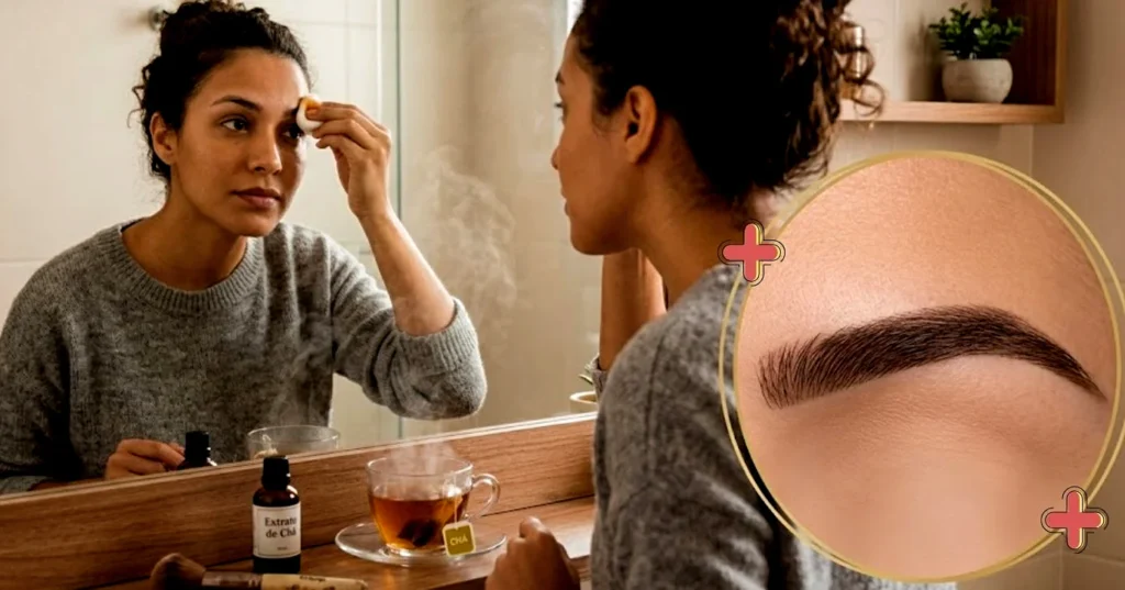 Chá preto como alternativa natural para tonalizar sobrancelhas e disfarçar falhas