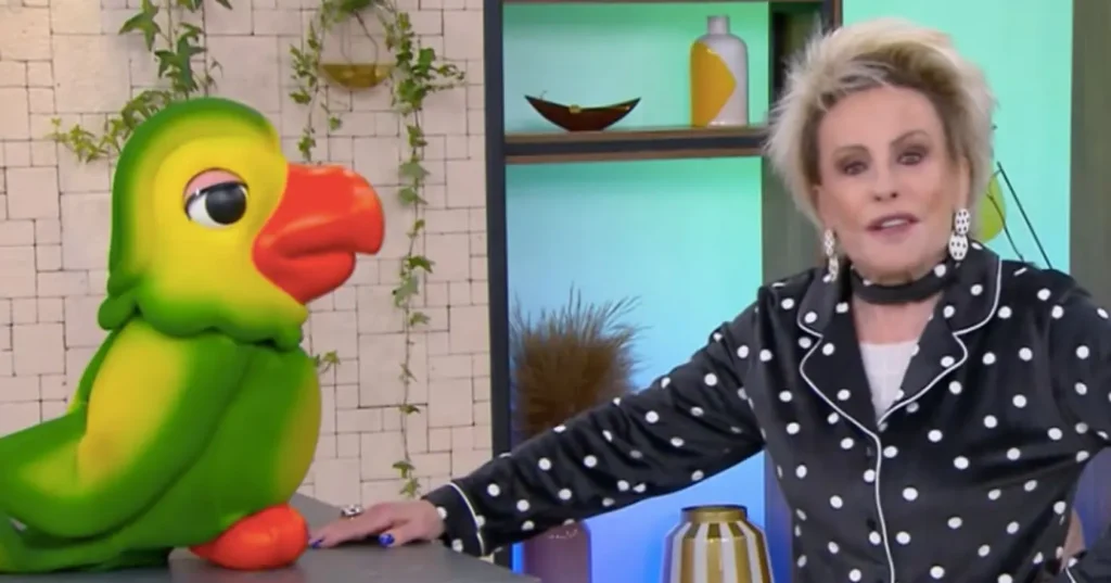 Ana Maria Braga surpreende ao surgir de pijama no Mais Você e diverte Louro Mané