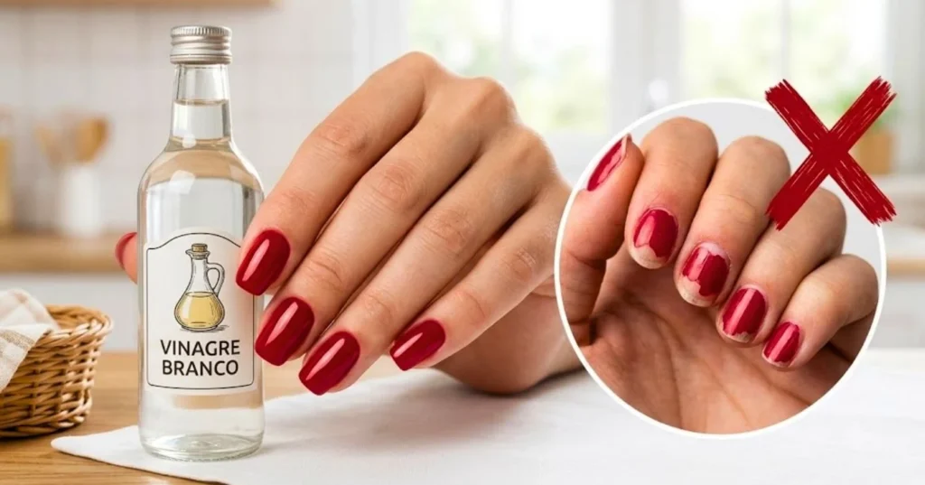 Como remover manchas amareladas das unhas usando vinagre de forma segura