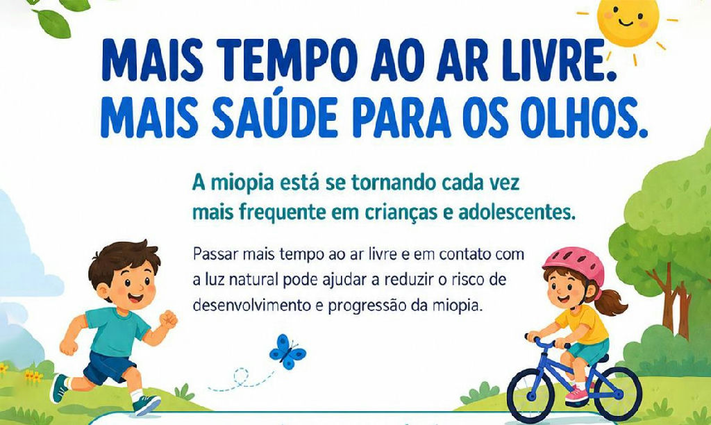 Especialistas alertam para o aumento da miopia em crianças e recomendam luz natural