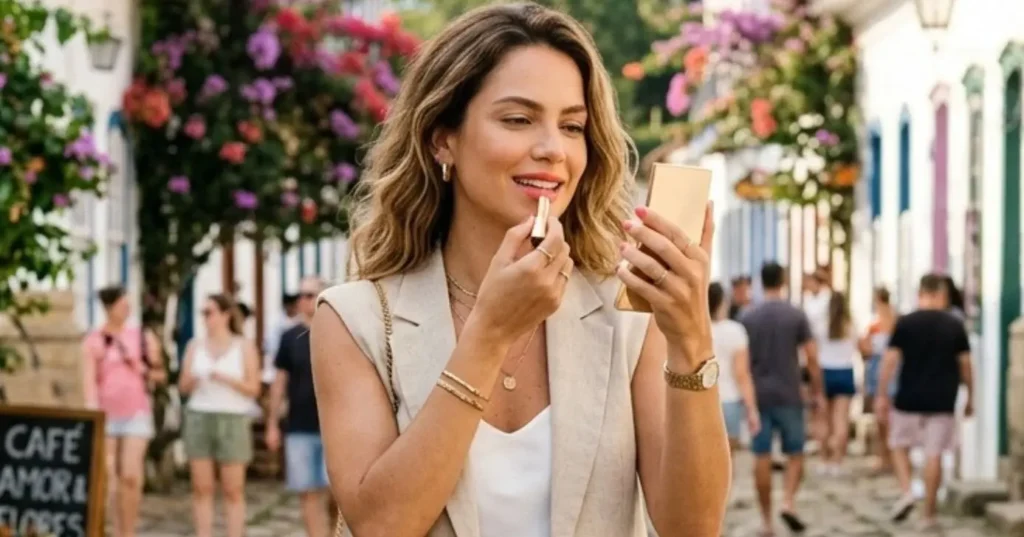 Alfaiataria colorida no verão 2027: como escolher o batom ideal para cada look