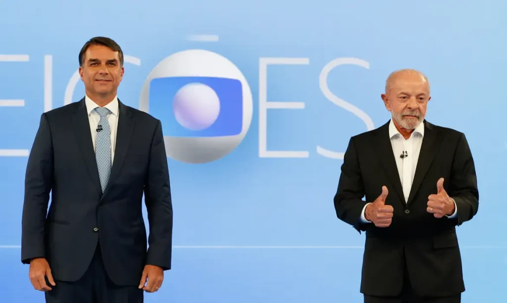 Debate na TV Globo expõe troca de acusações entre Lula e Flávio Bolsonaro