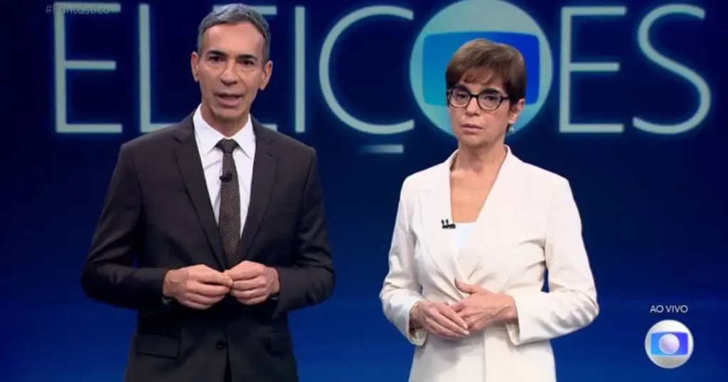 Renata Lo Prete e César Tralli projetam vitória de Lula contra Flávio Bolsonaro no segundo turno de 2026