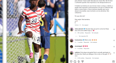 Balogun pede desculpas pela eliminação dos EUA na Copa: 'Decepcionamos vocês'