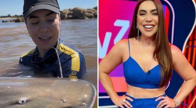 Cantora Naiara Azevedo pesca piraíba com 2,4 metros; vídeo