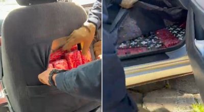 Casal do Paraguai é preso com maconha dentro do banco do carro em SP