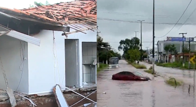Chuva intensa provoca alagamentos e desabamento de muro em Imperatriz