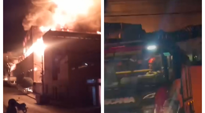 Defesa Civil isola quatro imóveis após incêndio em galpão de fábrica em BH