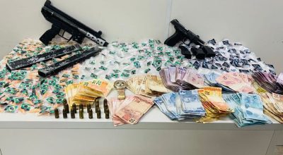 Dois homens morrem em confronto com policiais em Salvador; drogas com bandeiras do Brasil foram apreendidas com a dupla