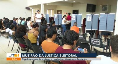 Eleitores comparecem em grande número ao mutirão da Justiça Eleitoral faz mutirão em Santarém