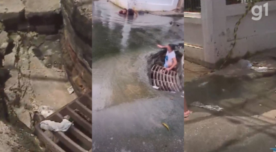 Esgoto transborda próximo à Fonte das Pedras, no Centro Histórico de São Luís