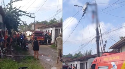 Homem morre após subir em poste e sofrer descarga elétrica em Ananindeua