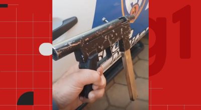 Metralhadora é encontrada escondida dentro de televisão na casa de olheiro do tráfico no ES