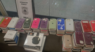Operação apreende celulares e mais de mil acessórios falsificados em Feira de Santana