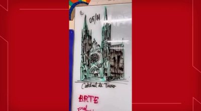 Professora de artes do DF viraliza com desenhos feitos na lousa