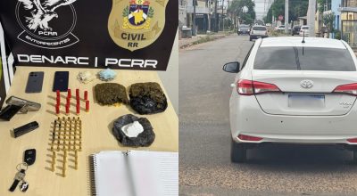 Suspeito de fazer 'delivery' de drogas é preso com cocaína, arma e munições em Boa Vista