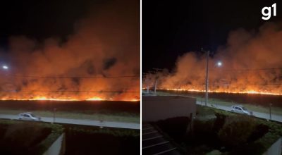 VÍDEO: Incêndio de grandes proporções atinge Litoral Norte do RS