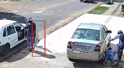 VÍDEO: entregador é rendido com arma, obrigado a deitar no chão e tem carro roubado em Campo Grande