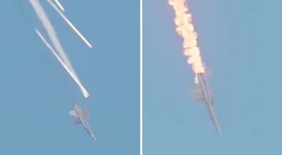 Vídeo de caça americano fugindo de mísseis do Irã é simulação digital