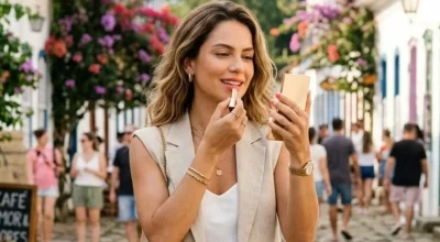 Alfaiataria colorida no verão 2027: como escolher o batom ideal para cada look