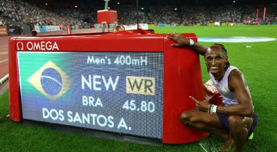 Alison dos Santos faz história em Zurique e estabelece novo recorde mundial nos 400m com barreiras