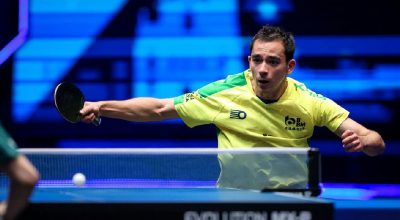 Hugo Calderano busca vaga nas quartas de final do China Smash nesta quinta-feira